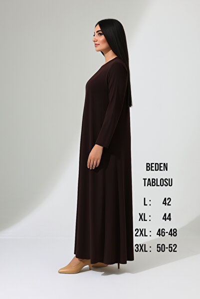 Mankens Fashion Brown Super Stretchy Long Dress