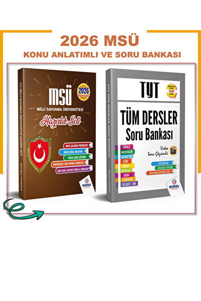 Kurul Yayıncılık 2026 MSÜ Hazırlık Seti Konu Anlatımlı Ve Soru Bankası 2 Kitap