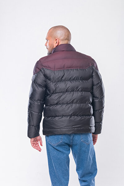 Kevin K231 Men's Burgundy Puffer Jacket