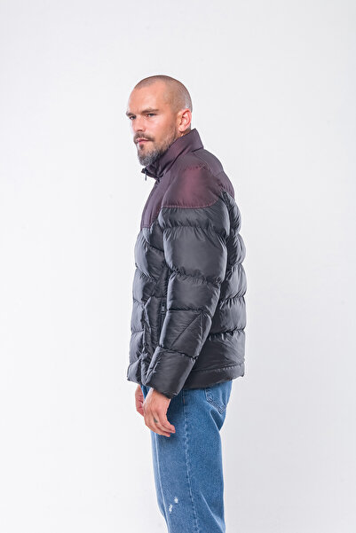 Kevin K231 Men's Burgundy Puffer Jacket
