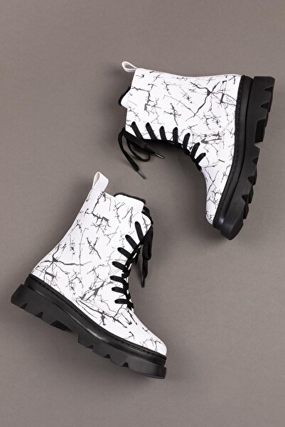 Ramer Білі розкішні черевики для дівчаток на блискавці та шнурівці