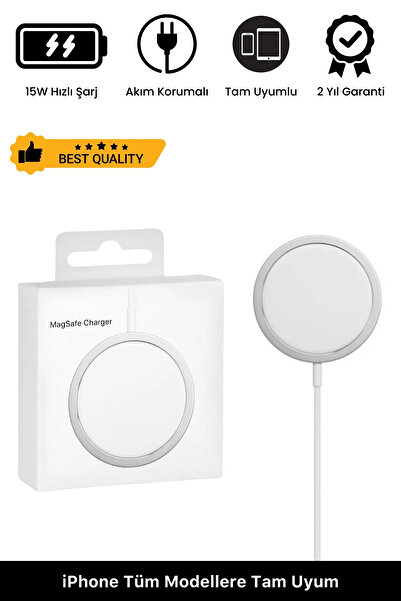 Noriyen iPhone 11 12 13 14 15 16 Magsafe Kablosuz Hızlı Şarj Apple Uyumlu Manyetik 15w Wireless Charger