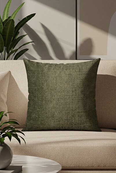 Sezyon غطاء وسادة أخضر منقوش مقاس 45×45 من ليزا