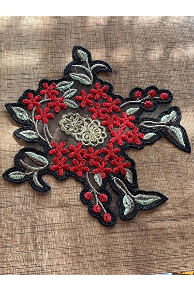 Gönülden Tasarım 23x19 εκ. Κέντημα σε τούλι Κέντημα Rose Garden Απλικέ Αξεσου...