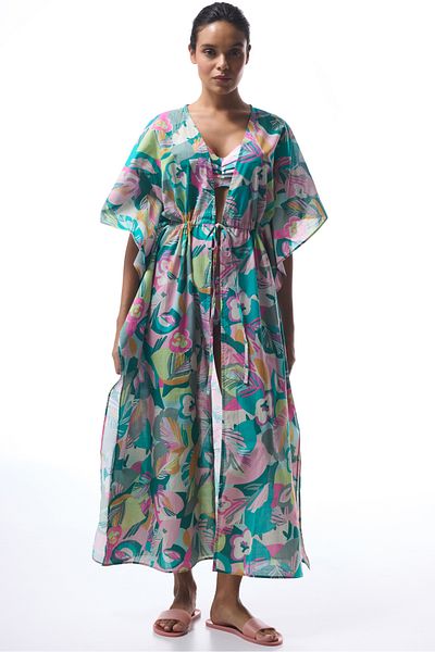 Penti Sheila-Kimono mit Blumenmuster und Schnürdetail