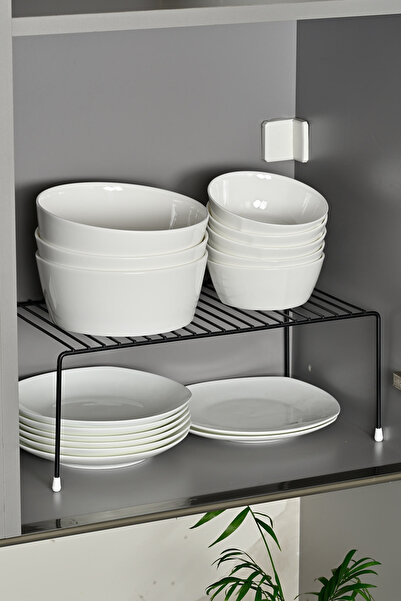 Edora Home رف سلكي منظم داخلي متعدد الأغراض باللون الأسود غير اللامع، منظم أو...