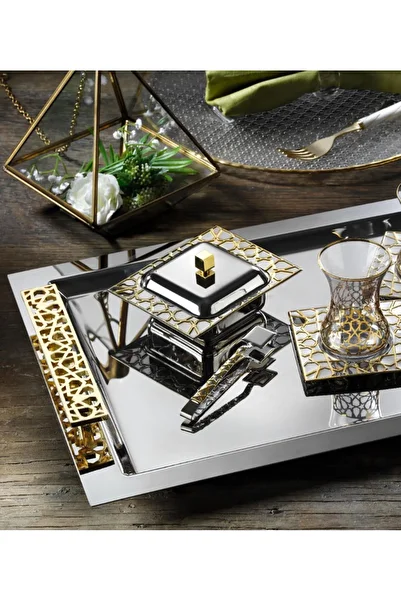 Tiamo Seljuk Tea Set Gold 22 Pieces / 6 Persons