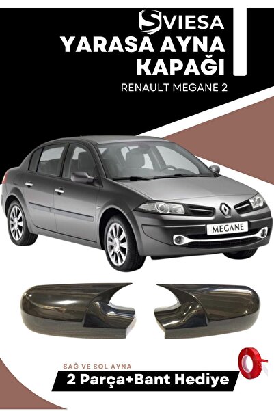 Sviesa Renault Megane 2 Uyumlu Batman Yarasa Ayna Kapağı Piano Black