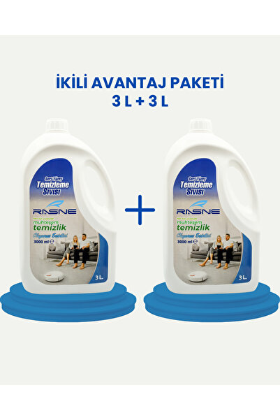 Rasne 2’li paket Robot Süpürge Sert Yüzey Temizleme Sıvısı Deterjanı 3L + 3L