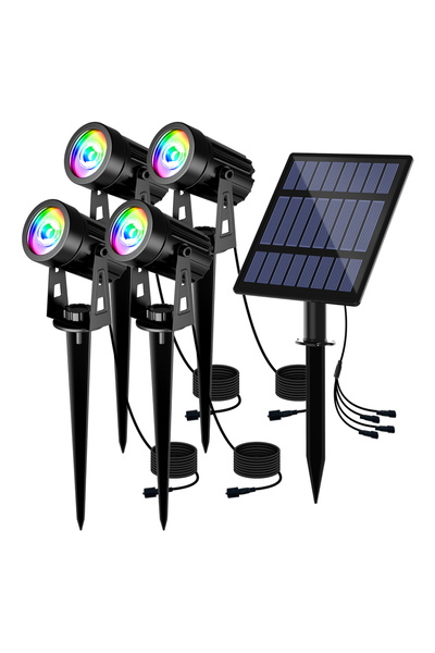 Choice RGB 3000K/RGB Solar LED Light Outdoor Solar Spotlight Solar Garden Light Outdoor IP65 Waterproof Sol