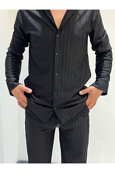 ATKGİYİM Jogger pantolon-gömlek takım Full likra yeni model uzun kollu