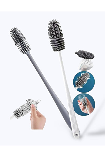 happier Biberon Emzik Temizleyici Silikon Fırça-Şişe&Bardak& Kavanoz Temizleyici