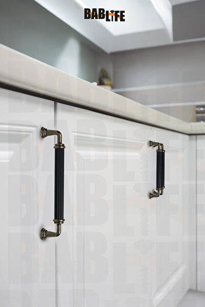 bablife Melis 320mm Black-Antique Yellow Metal Luxury Drawer Cabinet Furniture Handles with All Color Options