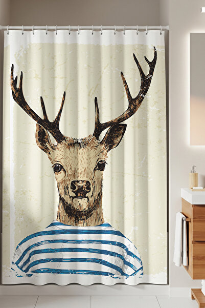 Tropikhome Banyo Duş Perdesi-tek Kanat Duş Perdesi, Dijital Baskılı Lüx Küvet...