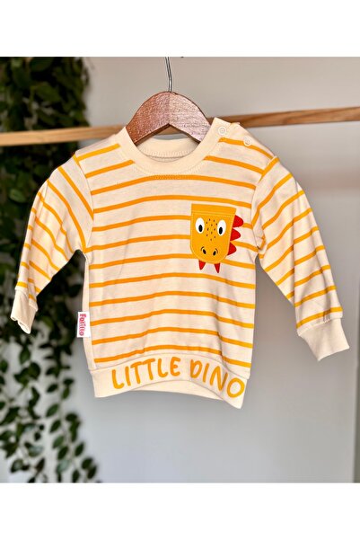 KapsülBebek %100 organik pamuk 2’li mevsimlik unisex günlük bebek pijama takımı – üst, alt