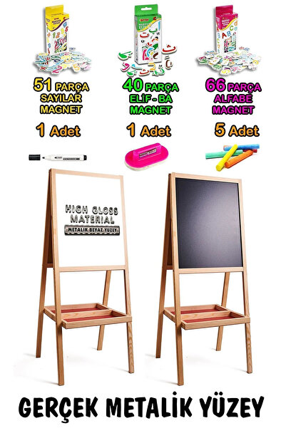 bgm oyuncak Gerçek Metal Yüzey Manyetik Özelliklİ Çift Taraflı i Ahşap Çocuk ...