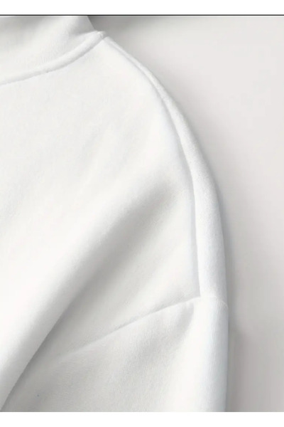 BLACK NİCE BEYAZ RENK NY  Baskılı Kız/Erkek Çocuk Kapüşonlu Sweatshirt (YENİ ÜRÜN)