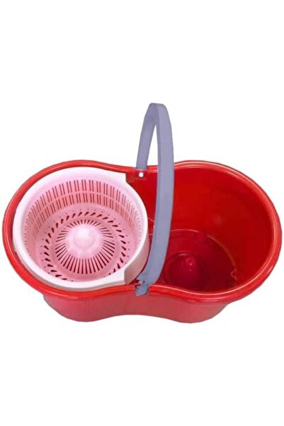 MOONLİGHT 360 Degree Floor Black Spin Mop Bucket Set Spinning Rotating With Cleaning Dry Heads