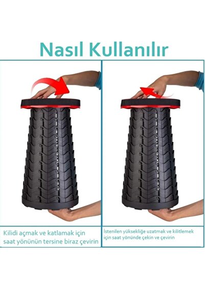 NEWSTORE HOME Portatif Katlanabilir Taşınabilir Kademeli Tabure
