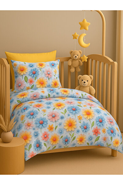 Sheri Home Bebek hassas ciltleri için pamuklu ve nefes alabilen Nevresim Takımı