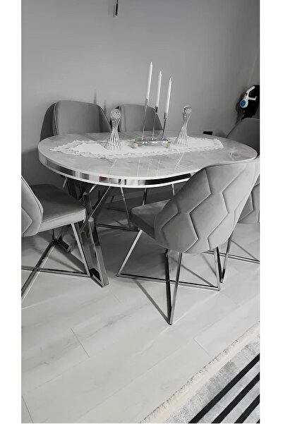 ÜNALMIŞ Mutfak Yemek Masa Sandalye Takımı Lüx Quality 90x170 (1MASA-6SANDALYE)