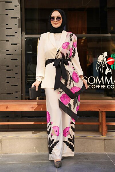 MİANOTTE Mianotte Çiçek Desenli Bol Pantolon