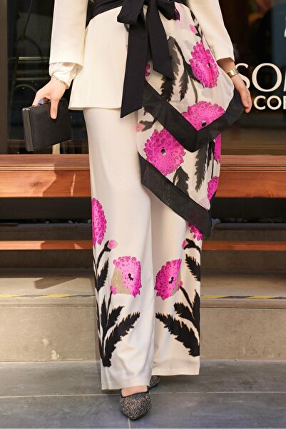 MİANOTTE Mianotte Çiçek Desenli Bol Pantolon