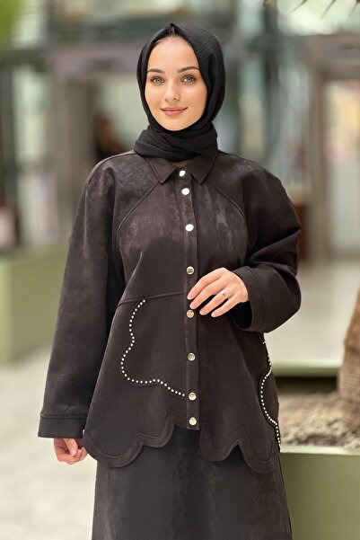 Ghisa Nubuck Skirt Set - Ball Staple Detailed