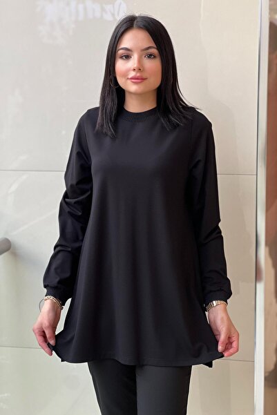 Ghisa Ribanaları Simli Uzun Kol Tunik