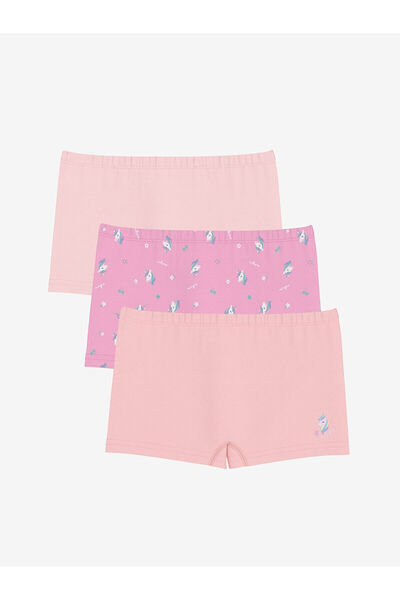 LC Waikiki Bedruckte Mädchen-Boxershorts im 3er-Pack