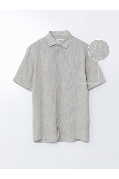 LC Waikiki Regular Fit Short Sleeve Men's Textured Shirt