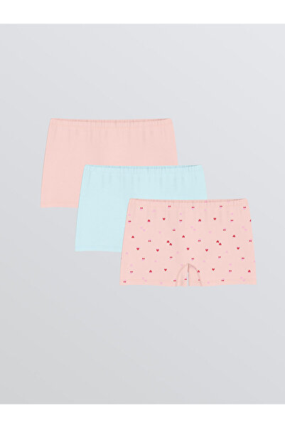 LC Waikiki Τυπωμένο κοριτσίστικο μπόξερ 3 τεμαχίων (S5)