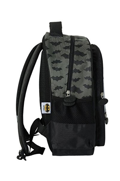 Batman School Bag, Lunch Box, Double Eyed Pencil Case, Keychain and Water Bottle & Flask Gift