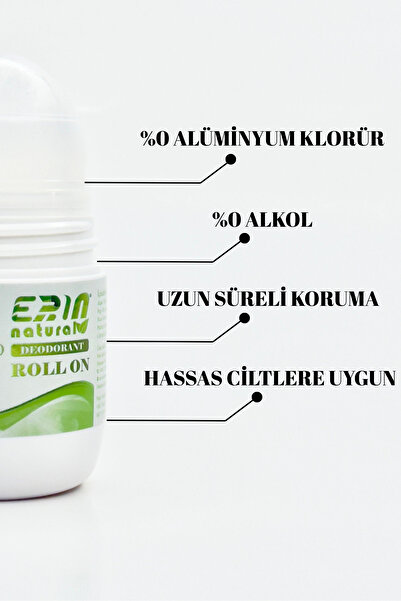 Erin Natural Alüminyumsuz & Alkolsüz Deodorant - Roll On 50 ml