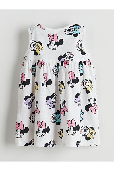 LC Waikiki LCW baby Pembe Pamuklu Minnie Mouse Baskılı Kız Bebek Elbise 2'li