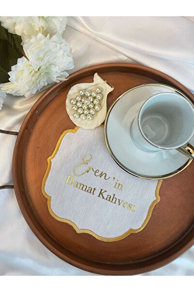 Genel Markalar Söz & Nişan Tepsisi Için Söz Mendili Kişiye Özel Kenarları Nak...