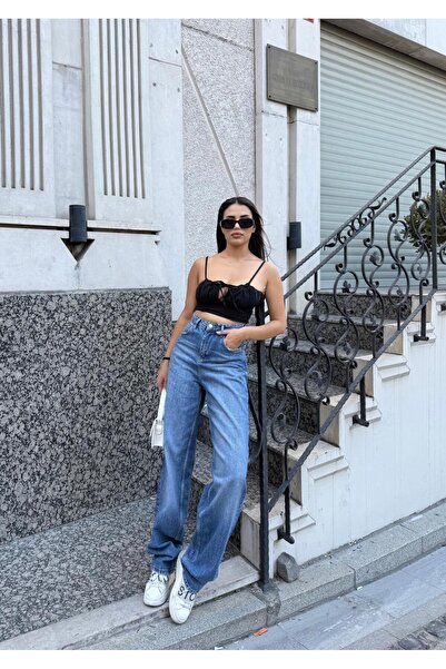 Woman Denim KADIN YÜKSEK BEL SALAŞ PANTOLON