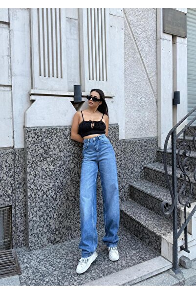 Woman Denim KADIN YÜKSEK BEL SALAŞ PANTOLON