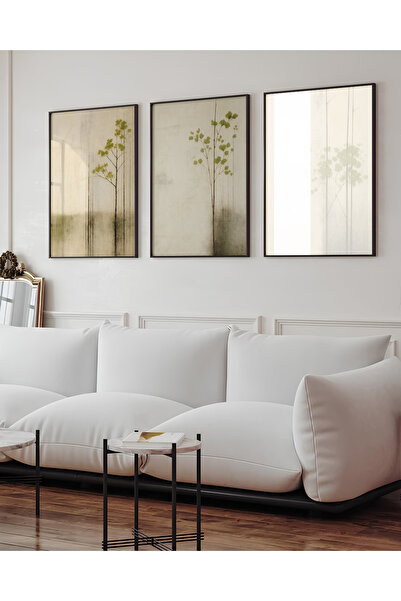 woodsia Set de pictură din lemn MDF cu aspect cadru 3 piese UCMD SET1072