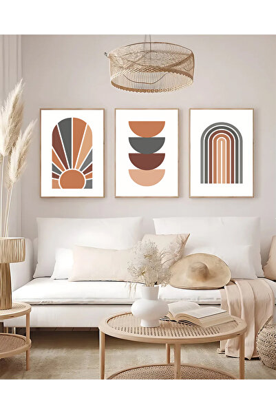 woodsia Set de pictură din lemn MDF cu aspect cadru 3 piese UCMD SET1065