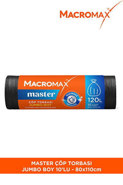MACRO MAX Master Çöp Torbası Jumbo Boy 10'lu