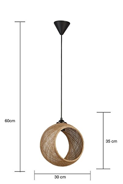 Bozyaka Aydınlatma Alfa Dekoratif Tekli Tavan Hasır Sarkıt Iç Mekan Modern Avize