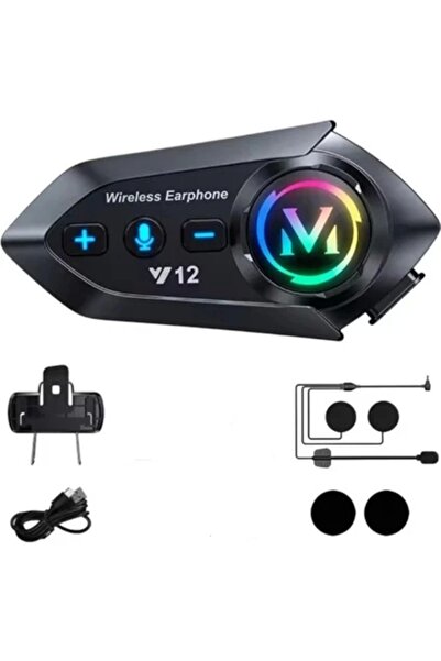 Vothoon Y12 Motor Kask Kulaklık RGB Modlu Radyolu Motosiklet Kulaklık 5.3 Bluetooth Intercom