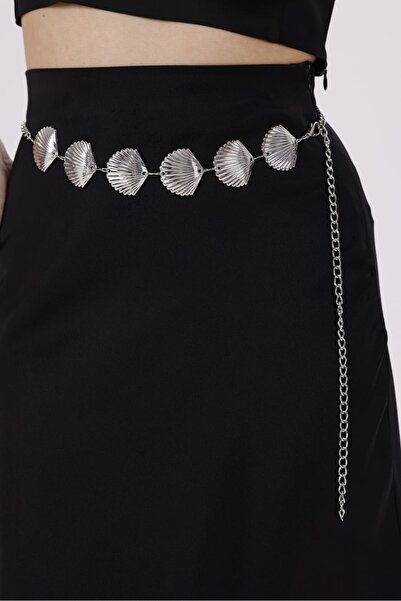Mynoa Women's Waist Chain Chain Belt with Silver/Mussel Accessories Women's Belt
