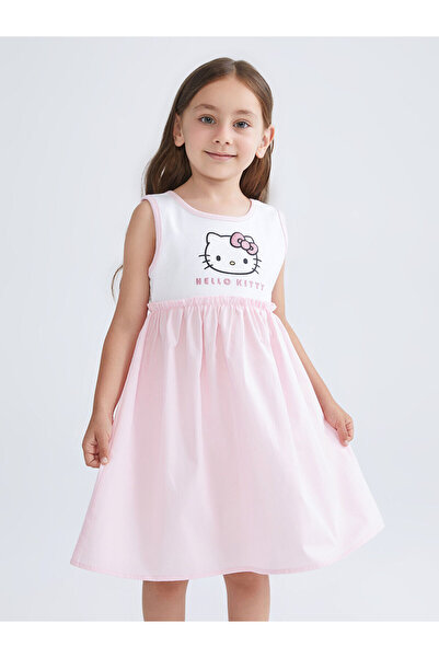 LC Waikiki Rochie pentru fetiță cu imprimeu Hello Kitty sezon nou - S5RH47Z1