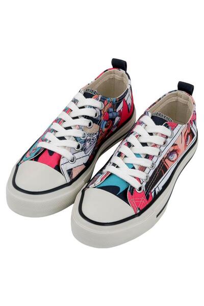 Dogo Women's Vegan Multicolor Sneakers - Lollipop Riot Design