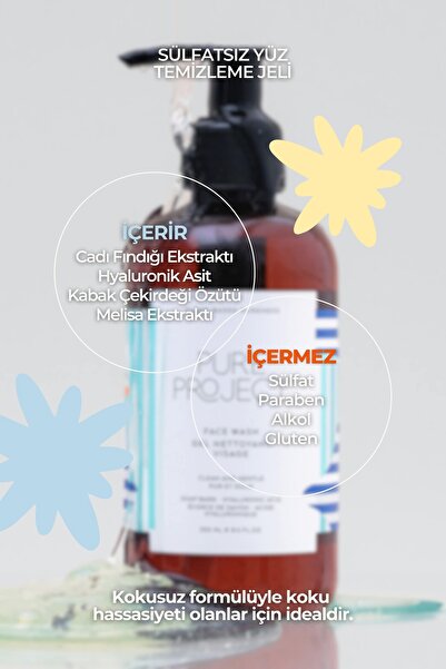 Pure Project Yüz Temizleme Jeli - Hacim: 250ml