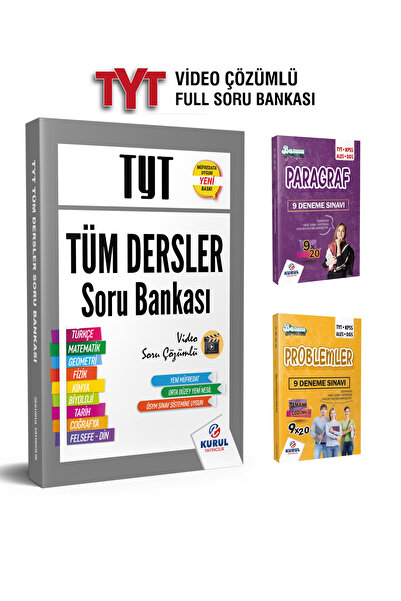 Kurul Yayıncılık 2026 Tyt Fulleyen Tüm Dersler Soru Bankası Paragraf Ve Problemler 9 Deneme Hediye