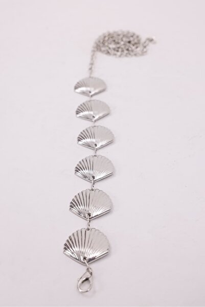 Mynoa Women's Waist Chain Chain Belt with Silver/Mussel Accessories Women's Belt