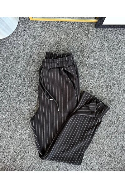 Fifty Color Alaçatı Style Crepe Fabric Striped Shirt and Pants Set